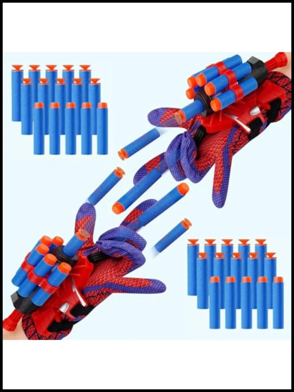 Set of 2 Spider Web Shooter Toy, Superhero Glove Launcher, Safe Outdoor Action
